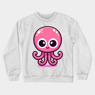 Pink funny octopus Crewneck Sweatshirt